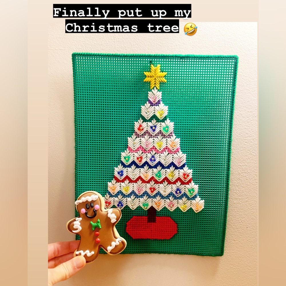 Vintage Knitted Wall Tree